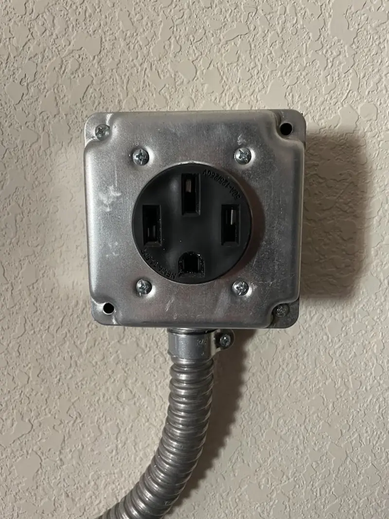 NEMA 14-50 outlet installed for Electrical Panel Upgrade in Plainfield